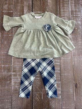 Bonnie Baby Olive Green Knit Dress Top